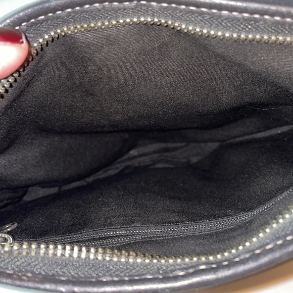 Black Coach Crossbody Purse with Silver Hardware - Picture 4 of 5